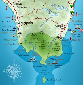 Cabo Blanco Park Map - Montezuma Costa Rica